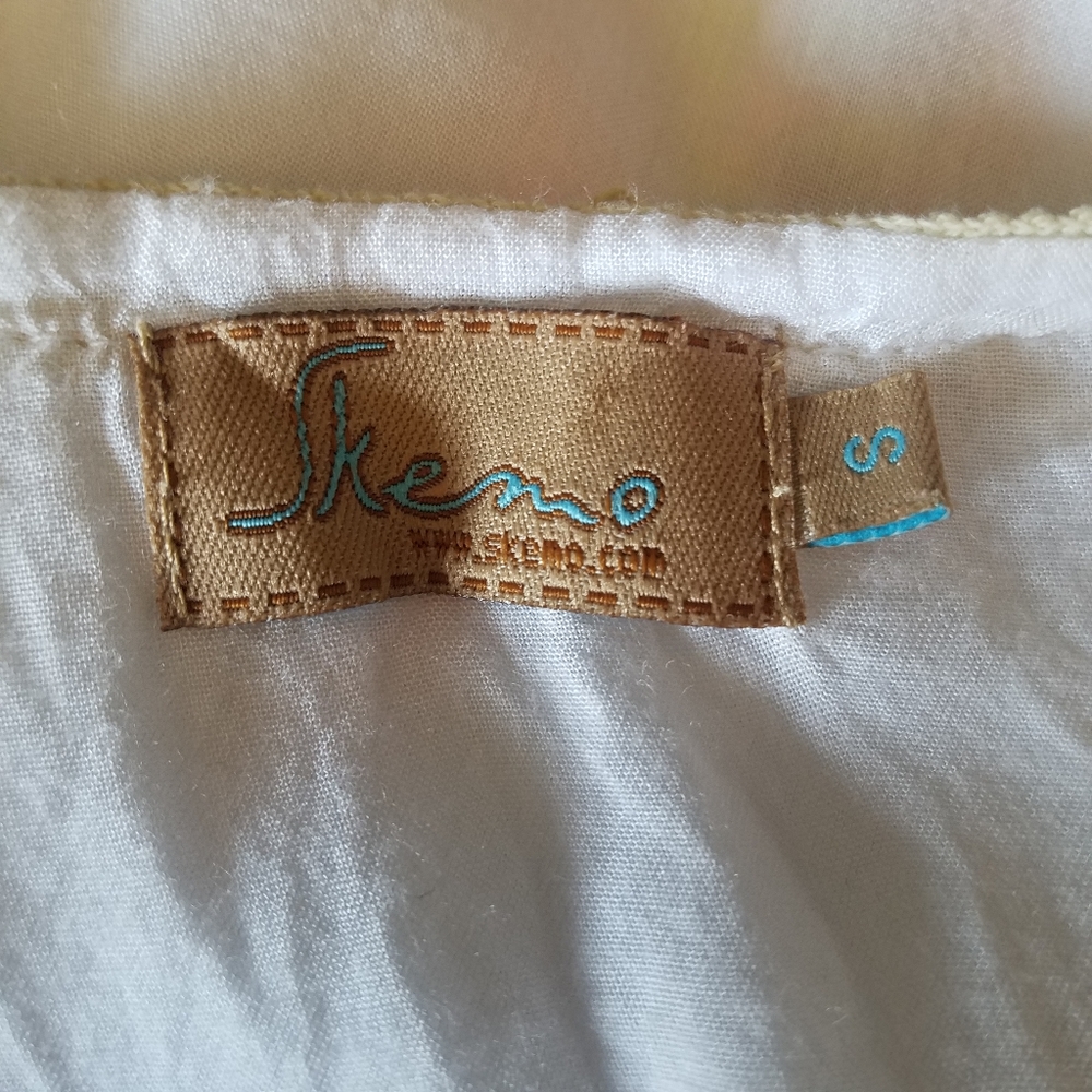 Skemo Embroidered Fringe Tunic Beach Swim Cover Up S - Picture 13 of 15